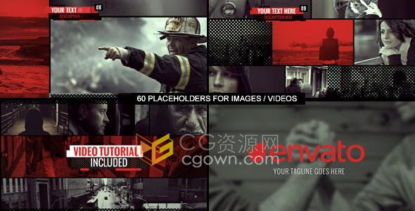 AE模板-汽车比赛体育运动宣传片头故障RGB分割效果介绍视频动画
