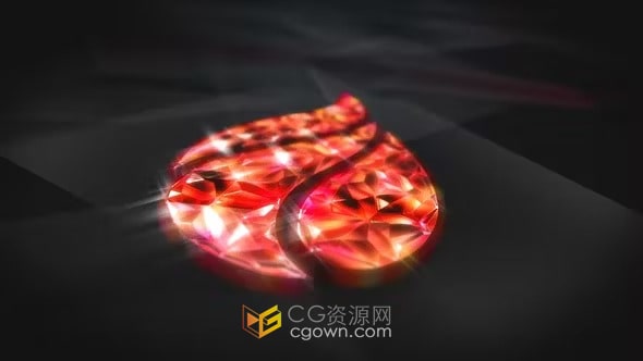 AE模板-闪闪发光别致奢华珠宝广告钻石标志婚礼服务品牌LOGO