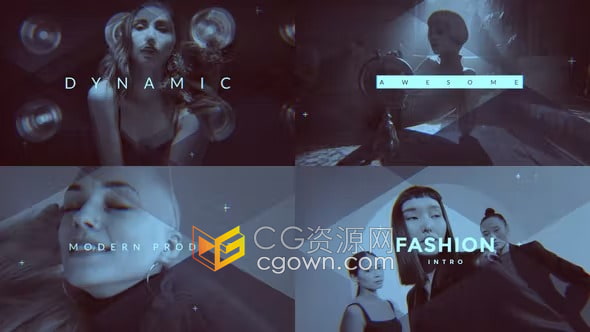 文艺抽象视频相册时尚包装照片幻灯片-AE模板