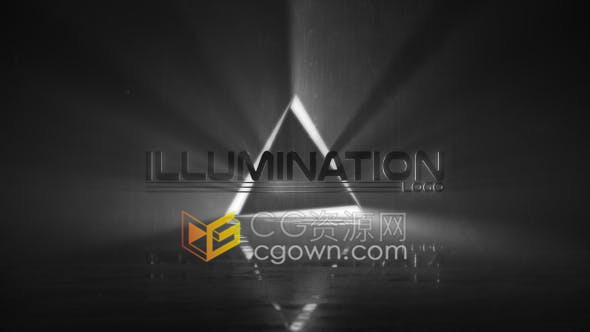 AE模板-Illumination体积光闪烁照明光线LOGO动画片头制作