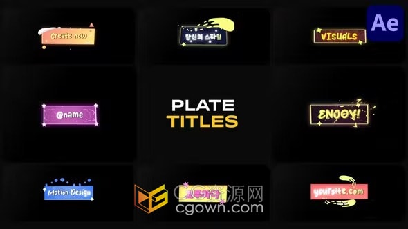 闪电火焰液体闪光效果Flash FX变形创意文本动画-AE模板