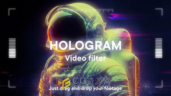 抽象全息视频滤镜效果创建科幻视频科技活动HUD全息故障视觉特效-AE模板