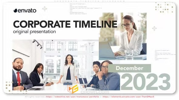 AE模板-公司时间表幻灯片商业活动开场白聚会论坛视频演示