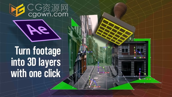 AE脚本3D Plane Stamp v1.7素材纹理3D投影工具