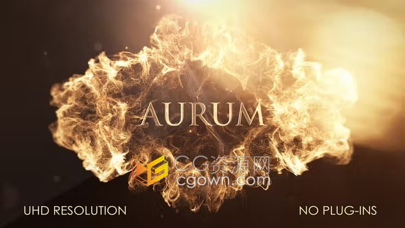 大气流动粒子爆炸标志时尚晚会闪亮耀斑优雅标题-AE片头模板