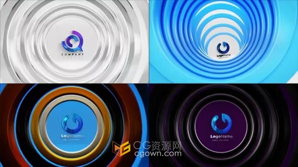 创意3D圆圈动画品牌LOGO展示-AE模板