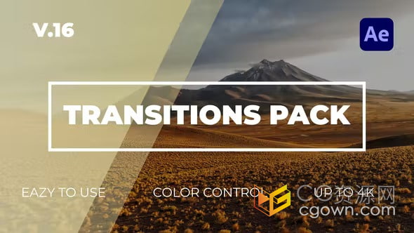 Transitions Pack V16 平滑过渡预设AE视频转场模板