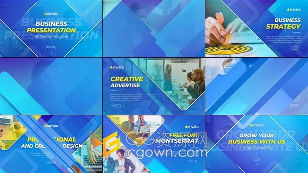 AE模板-公司全球业务幻灯片分析企业商业计划战略咨询机构团队领导宣传片