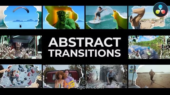 液体风格抽象流体水滴粒子过渡-DR达芬奇模板