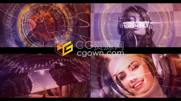 AE/PR模板-均衡器音乐可视化视觉效果幻灯片音乐DJ宣传介绍