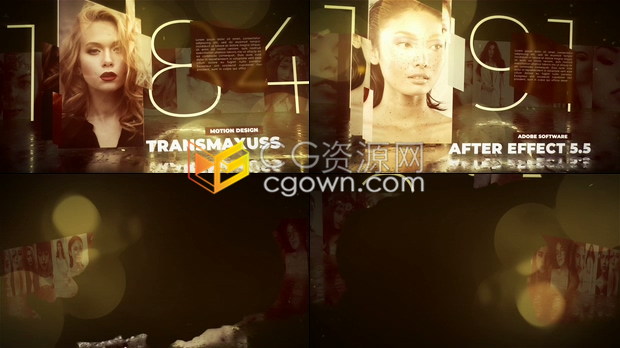 AE/PR模板-勇敢胜利金色文字介绍名人英勇奖项爱国者时间轴介绍宣传视频