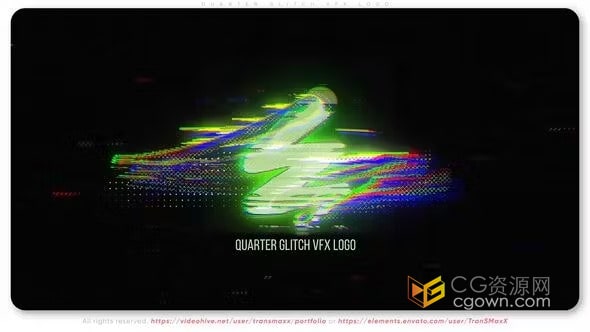 像素游戏开场搞笑视频片头twitch风格电视噪音故障LOGO动画-AE模板