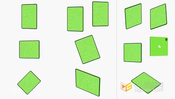 iPad平板电脑模型3D电子设备场景样机展示-AE模板