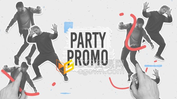 AE模板-创意剪纸定格动画卡通古典文字效果宣传活动视频片头