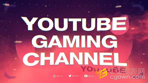 AE模板-电子竞技游戏介绍宣传活动预告YouTube Gaming Channel Opener