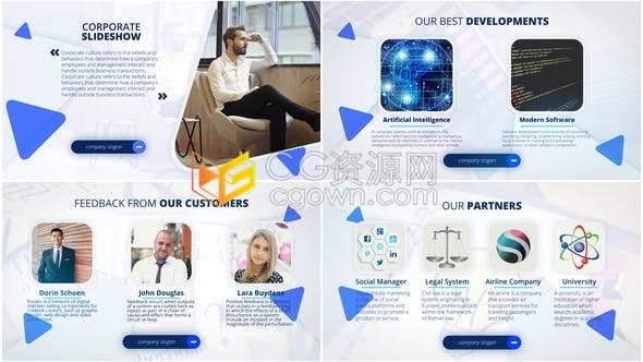AE模板-Corporate Slideshow企业公司商业宣传介绍视频动画制作
