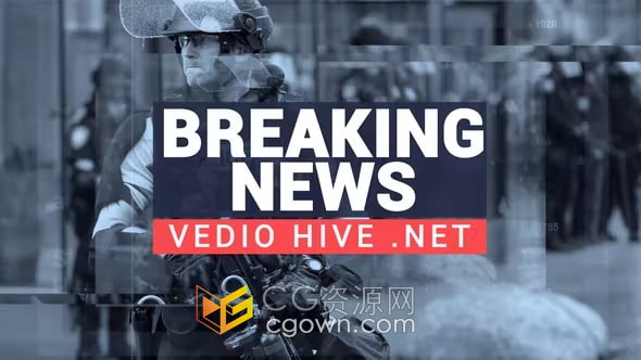 政治经济军事新闻介绍News Intro-AE新闻片头模板