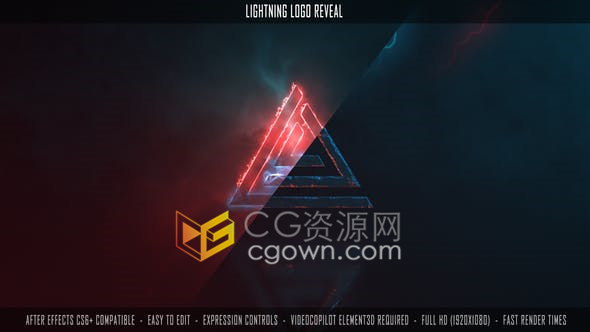 AE模板-闪光能量线条烟雾动画LOGO演绎视频片头制作