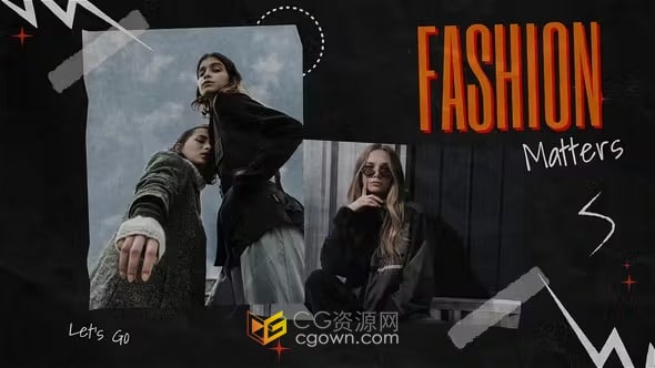 AE模板-定格动画风格剪纸图像展示时尚服饰品牌介绍