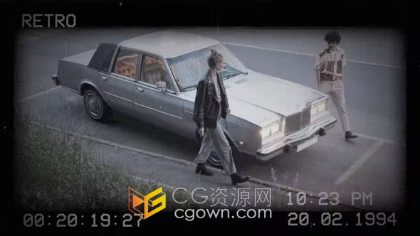 黑白经典老电影放映机风格复古老镜头视频介绍-AE模板