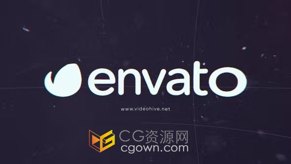 抽象有节奏的宇宙模糊动画标志揭示电影动态开场场景-AE片头模板