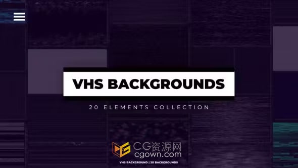 20个VHS背景动画元素免费下载AE模板