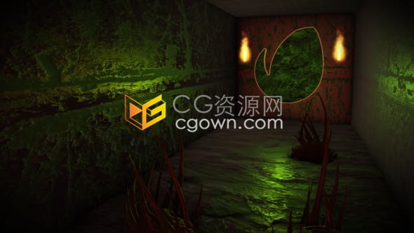 AE模板-外星生物金属箱内部场景动画LOGO视频片头制作