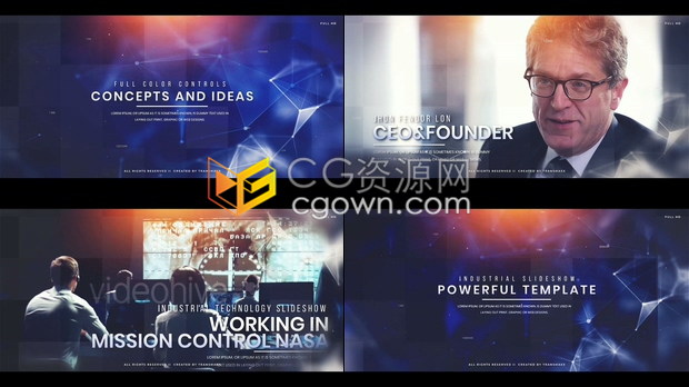 AE模板-科学太空技术研究幻灯片科学会议活动论坛开幕宣传视频