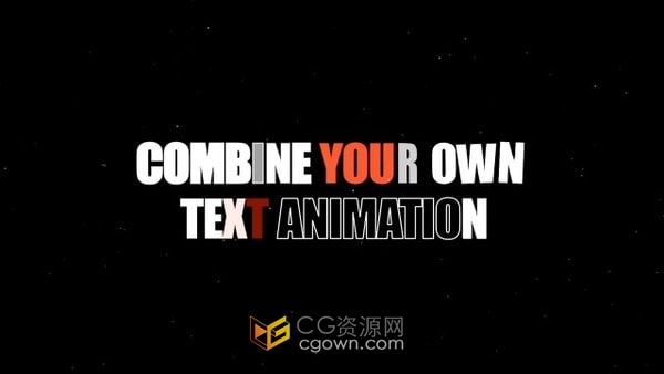 单词字母动画文本预设.ffx文件-AE预设