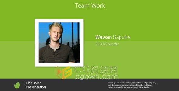 AE模板-非常简约幻灯片介绍公司团队企业家发展时间线展示动画视频