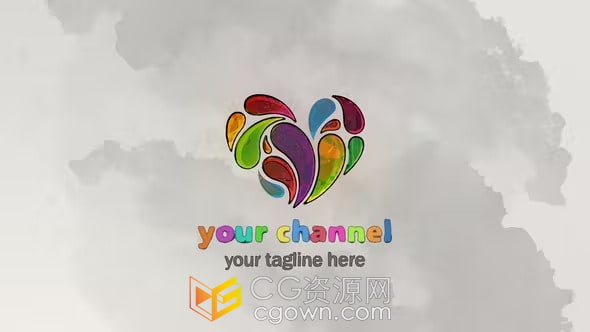 AE模板-艺术绘图动画快速频道介绍片头Art Logo Reveal