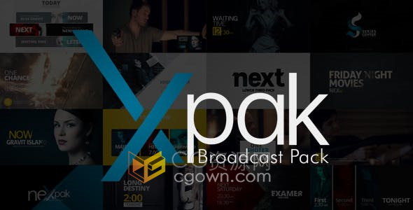 AE模板-广播电视品牌频道包装Broadcast播放时间节目表动画