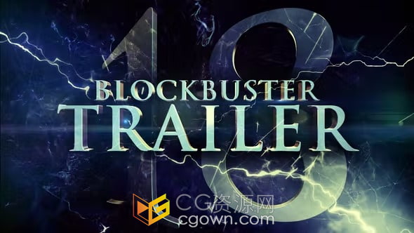 AE模板-强大闪电史诗震撼大气电影3D标题预告片Blockbuster Trailer 18 Electricity