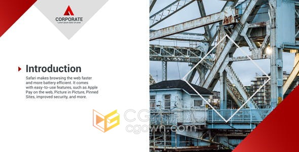 AE模板-工业公司加工工厂企业宣传片Corporate幻灯片视频制作