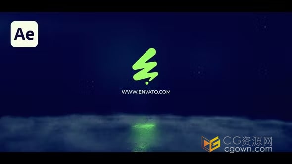 AE模板-抽象蘑菇云消散烟雾标志动画显示Smoke Logo