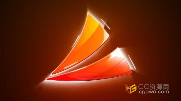 明亮彩色玻璃材质生成光面LOGO动画-AE模板