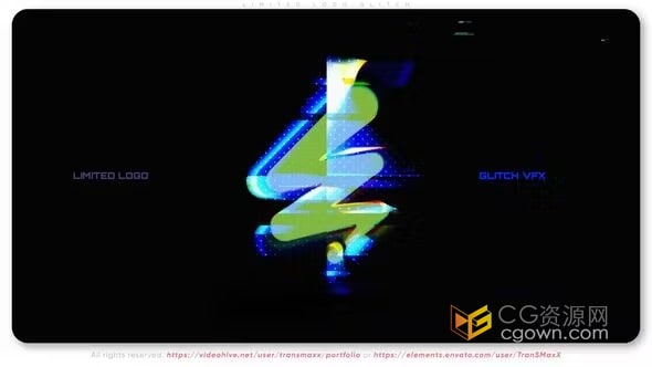 AE模板-草稿数字设计故障LOGO像素游戏开场频道bumper