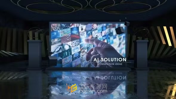 AE模板-炫酷3D高科技场景数字技术企业产品服务介绍视频