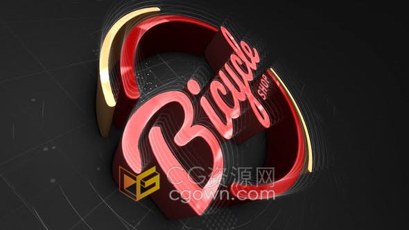 AE模板-使用After Effects制作3D挤压网格标志LOGO动画效果视频