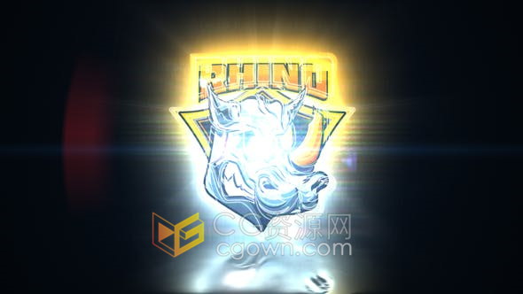 AE模板-After Effects软件制作4K分辨率发光故障失真LOGO动画