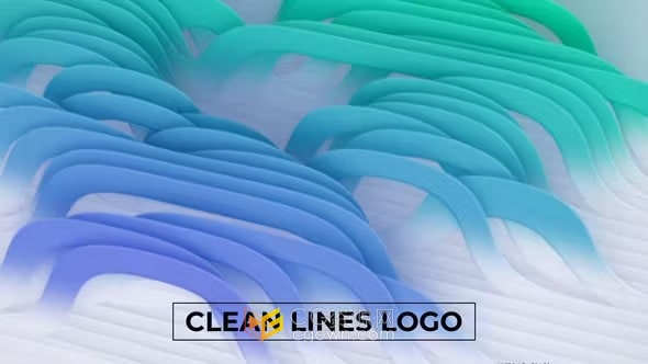 AE模板-简洁的线条标志展示大气干净3D公司LOGO动画