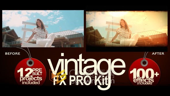 AE模板-特效制作颗粒噪点胶片信箱漏光灰尘划痕相机抖动时间效果画面