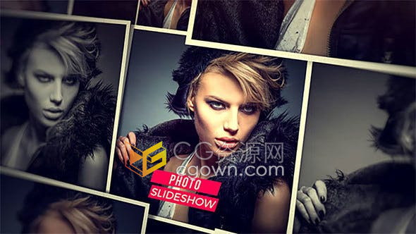 AE模板-制作视频相册工程文件照片叠加排版展示动画效果