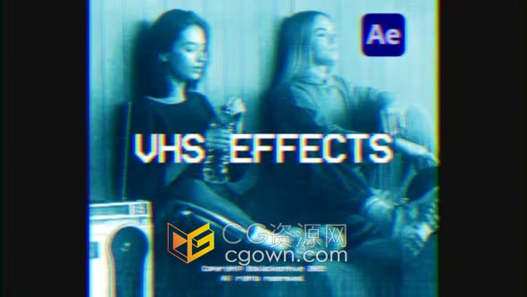 AE预设VHS – VCR和复古老电影风格VHS效果器