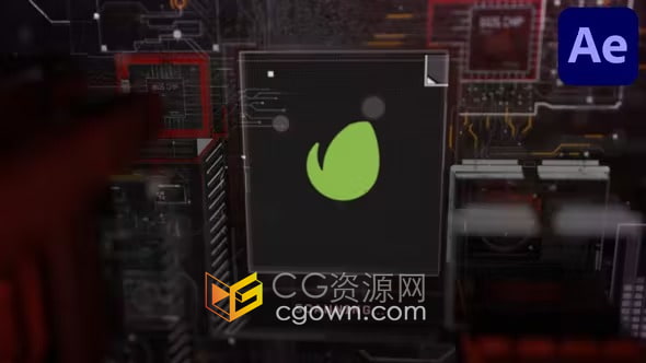 AE模板-3D  Hud手部扫描全息高科技LOGO动画