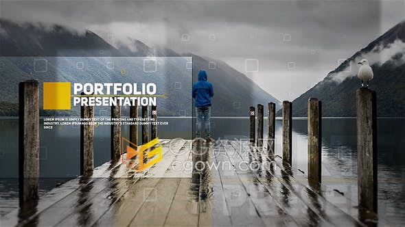 AE模板-制作图片幻灯片介绍文字动画公司宣传介绍视频效果