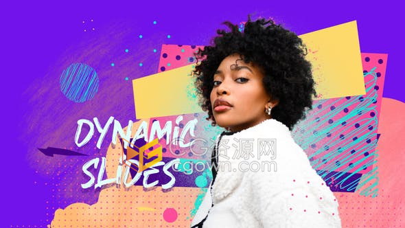 AE模板-彩色卡通元素动画简介少儿培训班老师介绍视频制作