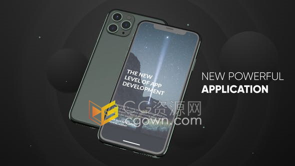 AE模板-使用Phone 11 Pro模型APP应用演示有12组3D场景动画