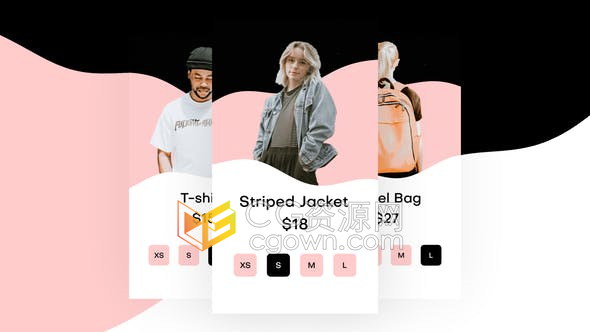 AE模板-服装店时尚产品促销在线商店介绍媒体小视频宣传动画