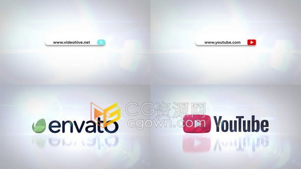 AE模板-搜索框栏输入网址演绎LOGO标志动画视频片头